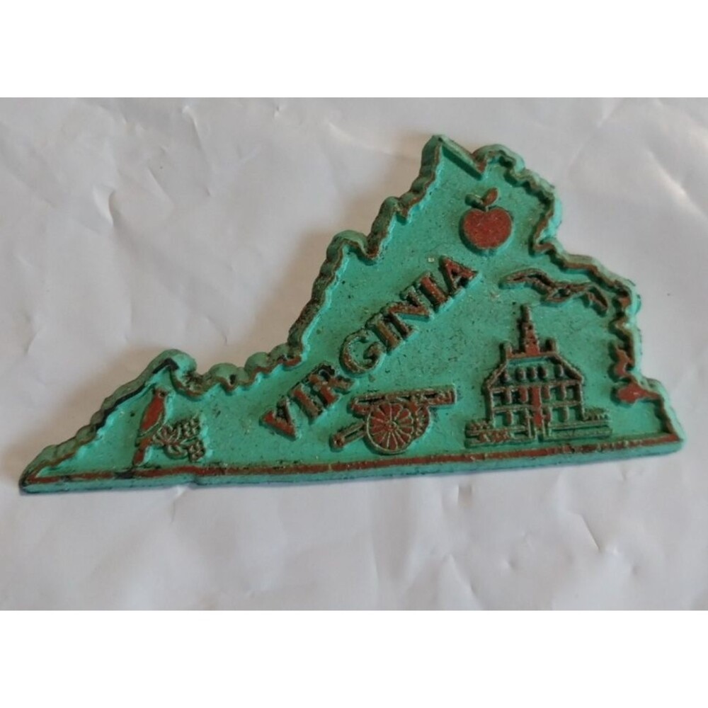Vintage Virginia State Magnet State Maps Magnet